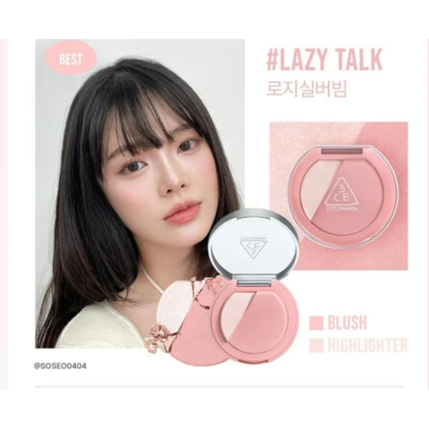 Phấn Má Hồng + Highlight 3ce Blushlighter Kèm Cọ 4.3G