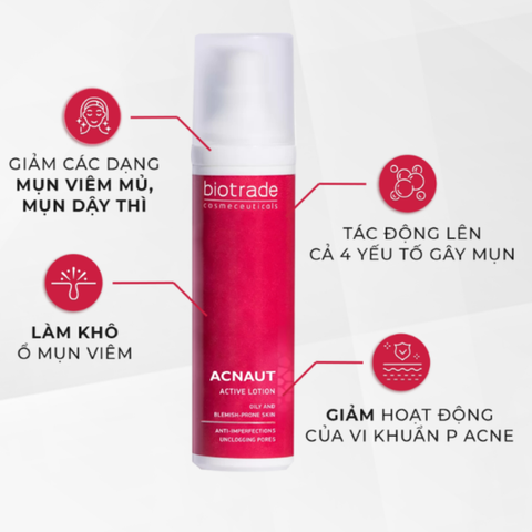 Dung Dịch Chấm Mụn Biotrade Acnaut Active Lotion 15ML