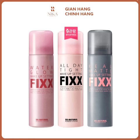 Xịt Khóa Make Up Setting Fixx So.Natural Powder 4 Room