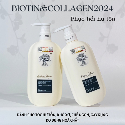 Set Dầu Gội + Dầu Xả Biotin & Collagen Voudioty 500MlX2
