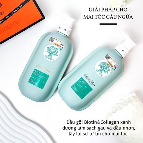 Set Dầu Gội + Dầu Xả Biotin & Collagen Voudioty 500MlX2