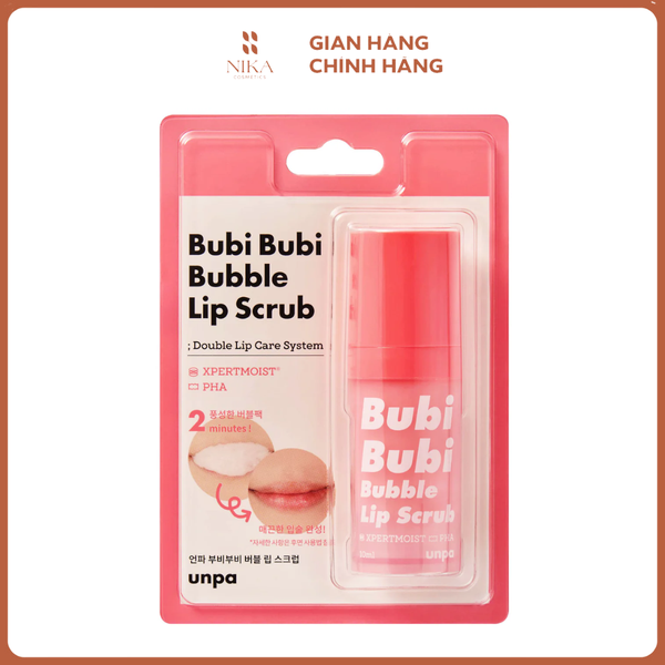 Tẩy Tế Bào Chết Môi Unpa Bubi Bubi Bubble Lip Scrub 10ML