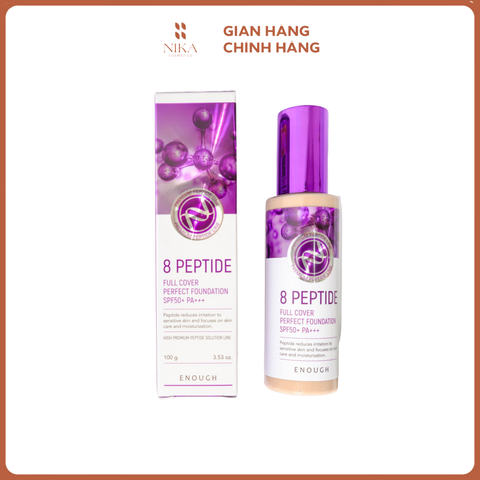 Kem Nền Enough 8 Peptide Full Cover Perfect SPF50+ PA+++ 100Ml