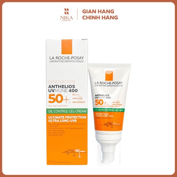 Kem Chống Nắng La Roche-Posay Anthelios Uvmune Gel-Cream Oil Control Spf50+ 50Ml