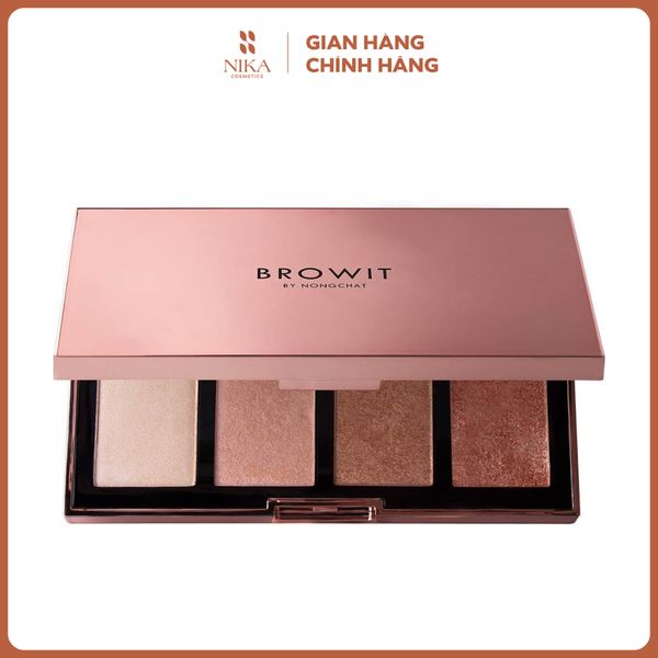 Bảng Highlight Browit By Nongchat Show Glow Highlighter Palette 4 Ô 16G