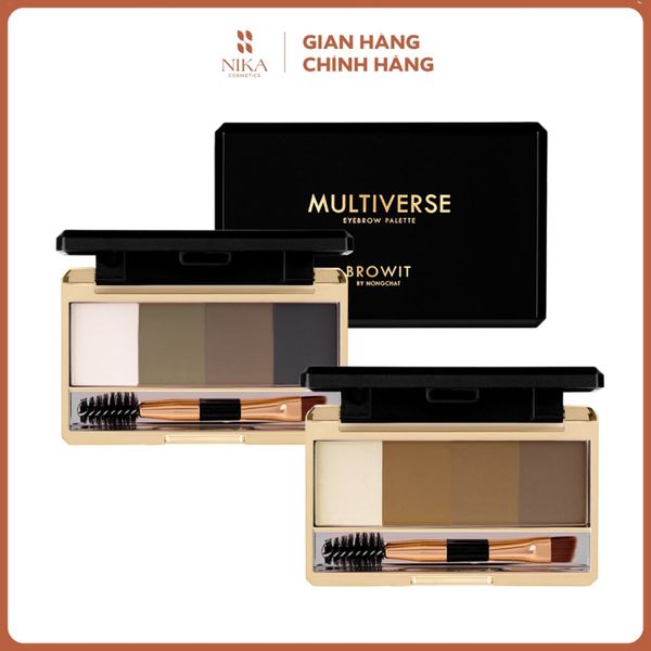 Bột Kẻ Mày Nongchat Multiverse Eyebrow Palette 4 Ô 4G