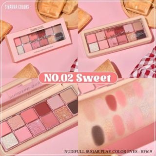 Bảng Phấn Mắt Sivanna Colors Nudifull Sugar Play Color Eyes 12 Ô