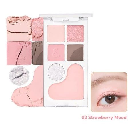 Bảng Phấn Mắt + Má Hồng Romand Bare Layer Palette 14G