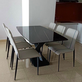 Ghế Ăn Vertical Mặt Da Chân Sắt – G38