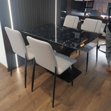 Ghế Ăn Vertical Mặt Da Chân Sắt – G38