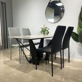 Ghế Ăn Linda Mặt Da Chân Sắt – G39