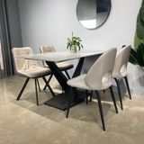 Ghế Ăn Nhập Khẩu 2 Lớp Chân Sắt - G42