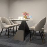 Ghế Ăn Solix Nỉ Chân Sắt - G46