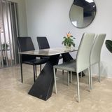 Ghế Ăn Linda Mặt Da Chân Sắt – G39