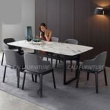 Ghế Ăn Gỗ Grace Có Tay Nệm Da - G50