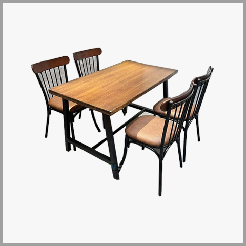 Bộ Bàn Ghế Ăn Gỗ 4 Người - BBA03