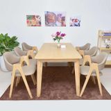 Ghế Ăn Gỗ Chữ A Mặt Nệm Da - G07