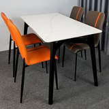 Ghế Ăn Vertical Mặt Da Chân Sắt – G38