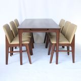 Ghế Ăn Obama Chân Gỗ Nệm Da - G05