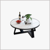 Bàn Trà Tròn Chân Sắt Mặt Ceramic - BT03