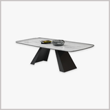 Bàn Trà Chữ Nhật Chân Sắt Mặt Ceramic - BT13