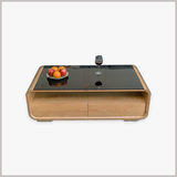 Bàn Trà chữ nhật gỗ mặt kính - BT20