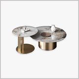 Bàn Trà Tròn Khung Inox Mặt Ceramic - BT32