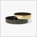 Bàn Trà Tròn Khung Inox Mặt Kính - BT34