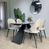 Ghế Ăn Nhập Khẩu Chân Sắt Mặt Nỉ - G41