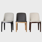 Ghế Ăn Grace Chân Gỗ Nệm Da - G49