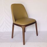 Ghế Ăn Grace Chân Gỗ Nệm Da - G49
