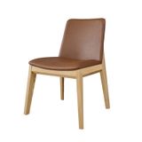 Ghế Ăn Obama Chân Gỗ Nệm Da - G05