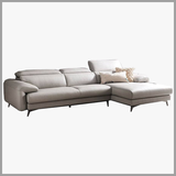 Sofa Góc L Khung Gỗ Bọc Da Nỉ - SF21