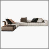 Sofa Góc L Khung Gỗ Bọc Da Nỉ Hiện Đại - SF24