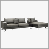 Sofa Góc L Khung Gỗ Da Nỉ Hiện Đại - SF26