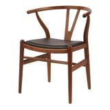 Ghế Wishbone Nệm Da Chân Gỗ - G23