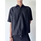 Double Collared Shirt - Black