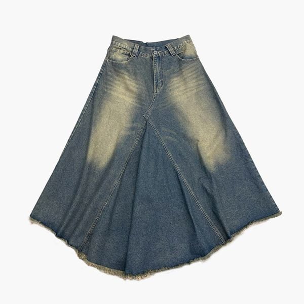  Denim Long Skirt 