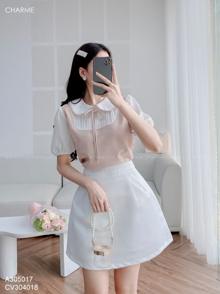 Chân váy tafta gấm đính đá hàng thiết kế cao cấp