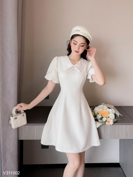 BJN92725 - Chân váy midi vải dạ dáng xòe xếp ly thân phối dây ren tạo kiểu  - PANTIO | Shopee Việt Nam