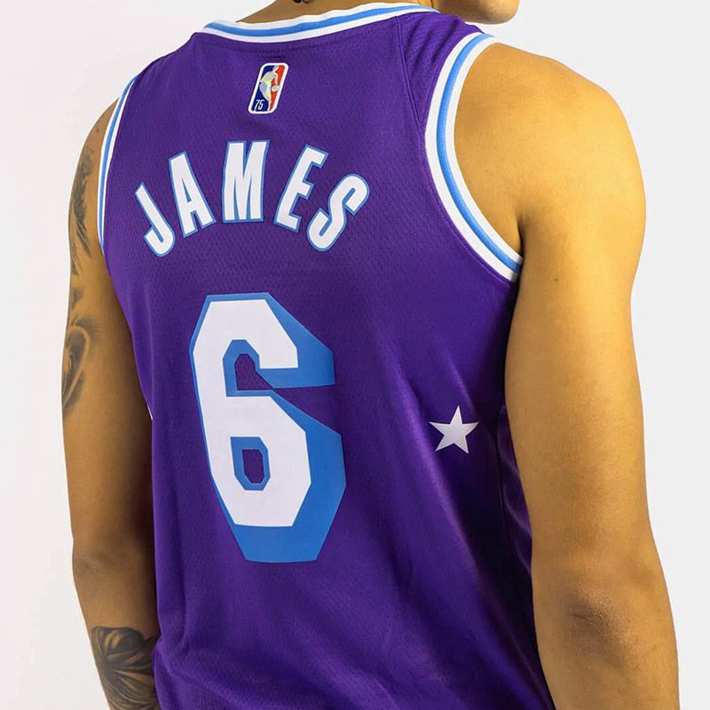 Áo bóng rổ NBA Los Angeles Lakers Nike Icon Swingman Jersey - LeBron James - Youth Purple 