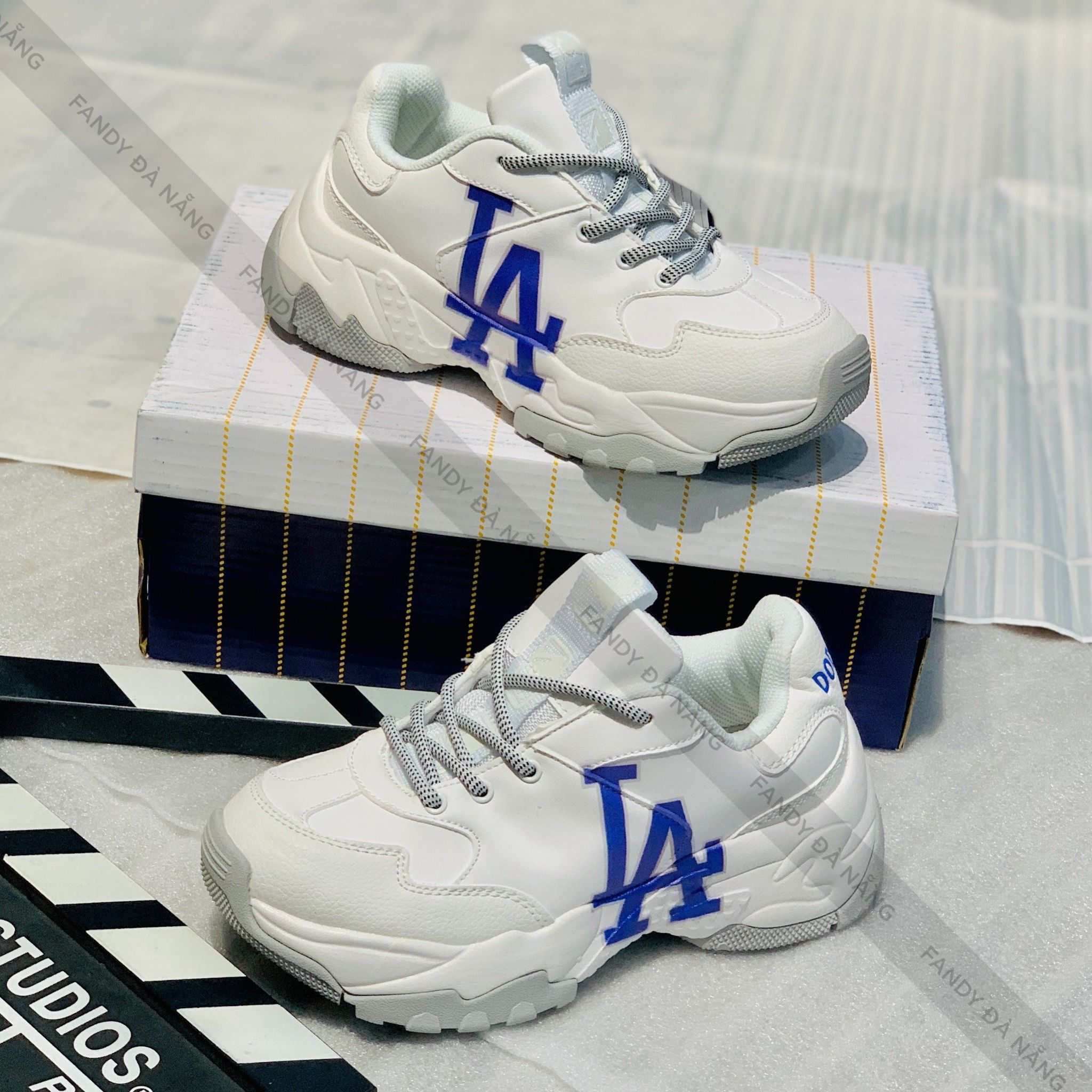 Giày MLB LA xanh rep 11 chuẩn giá rẻ  fullsize  Ruby Store