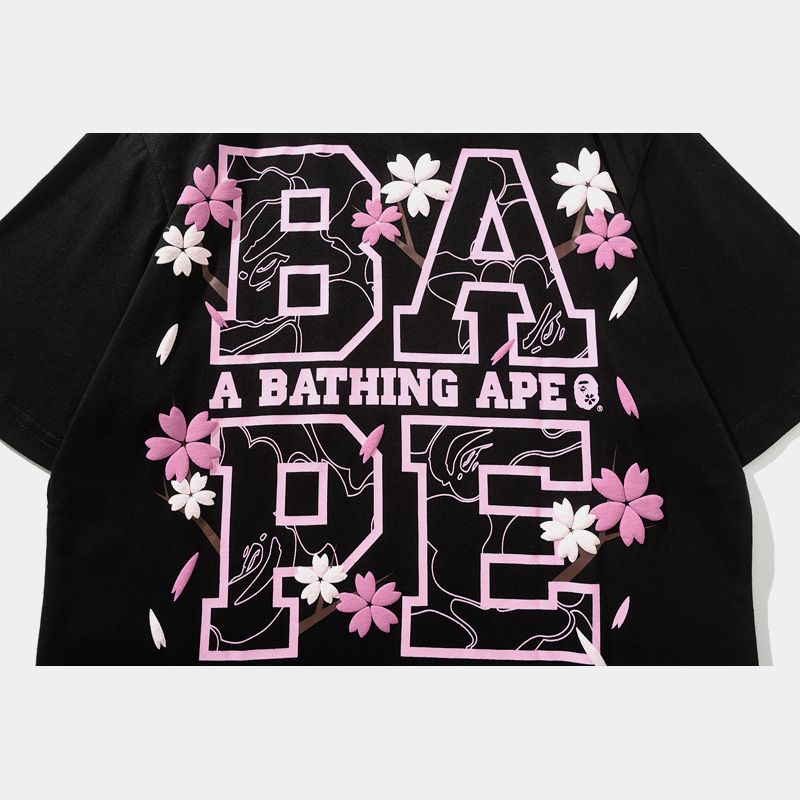  Áo Tee BAPE Limited Edition Cherry Blossom Tee Black 