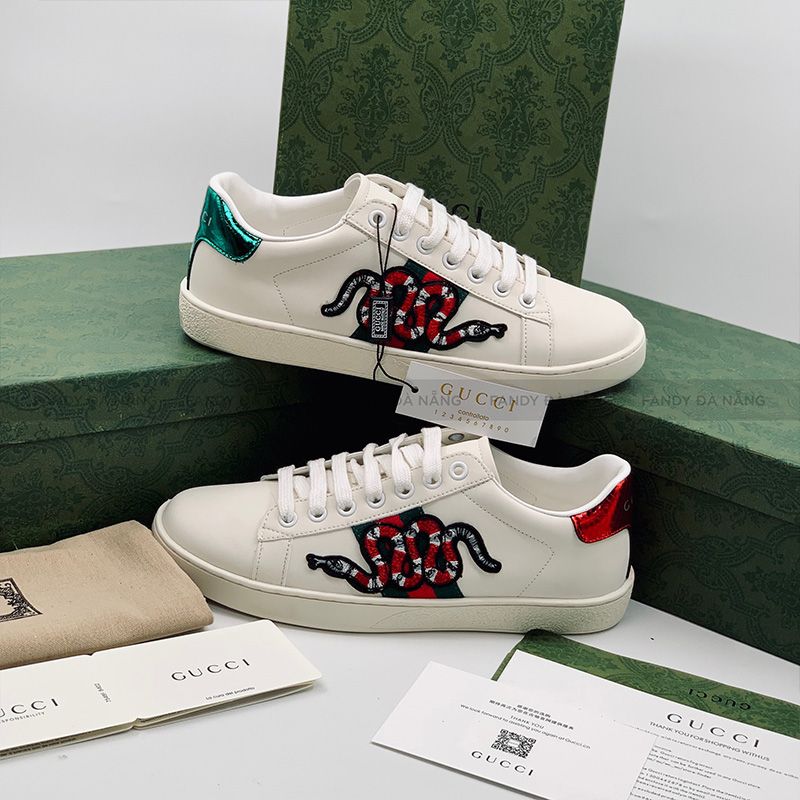  Giày Gucci Ace Embroidered Snake 