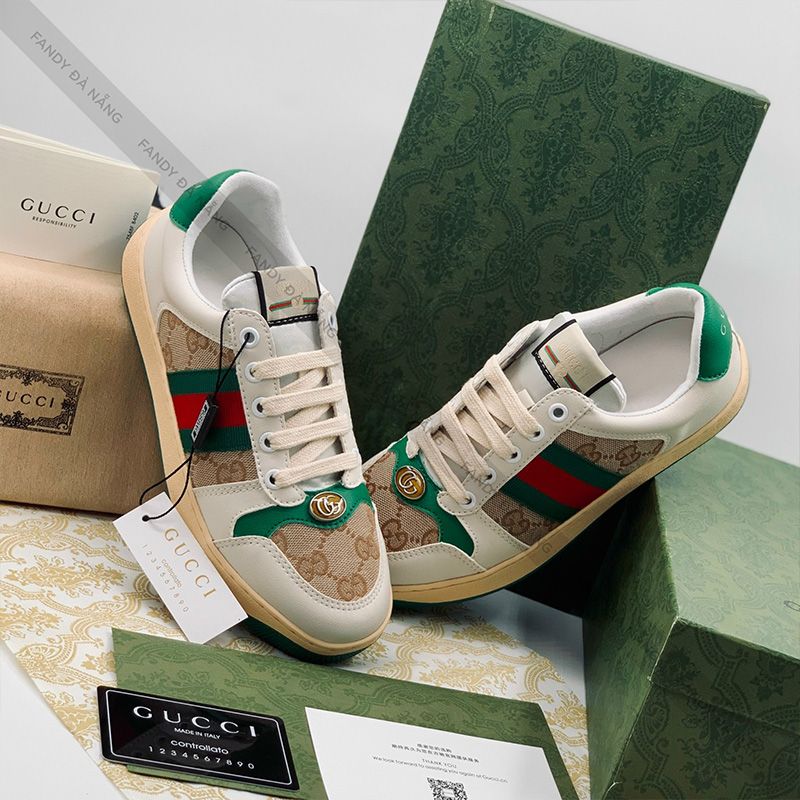 Giày Gucci Screener Butter Leather Green (W) – Fandy