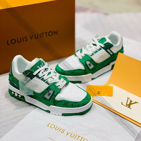 Giày Louis Vuitton LV Trainer Monogram Green – Fandy