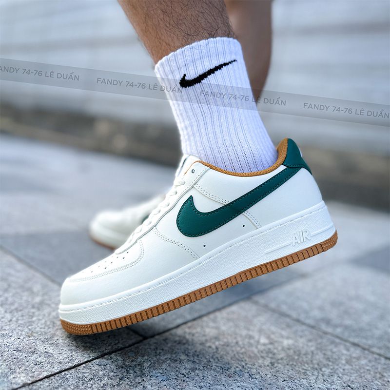  Giày Nike Air Force 1 Low White Green Brown 