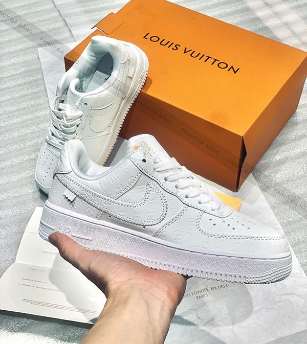 Giày Nike Air Force 1 Low x Louis Vuitton Metallic Gold