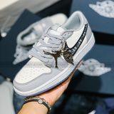  Giày Nike Jordan 1 Low Grey x Dior CN8608-002 