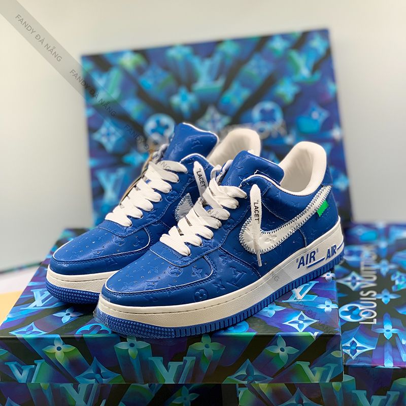 Nike Air Force 1 Low x Louis Vuitton x Virgil Abloh Blue Men039s Size  85  eBay